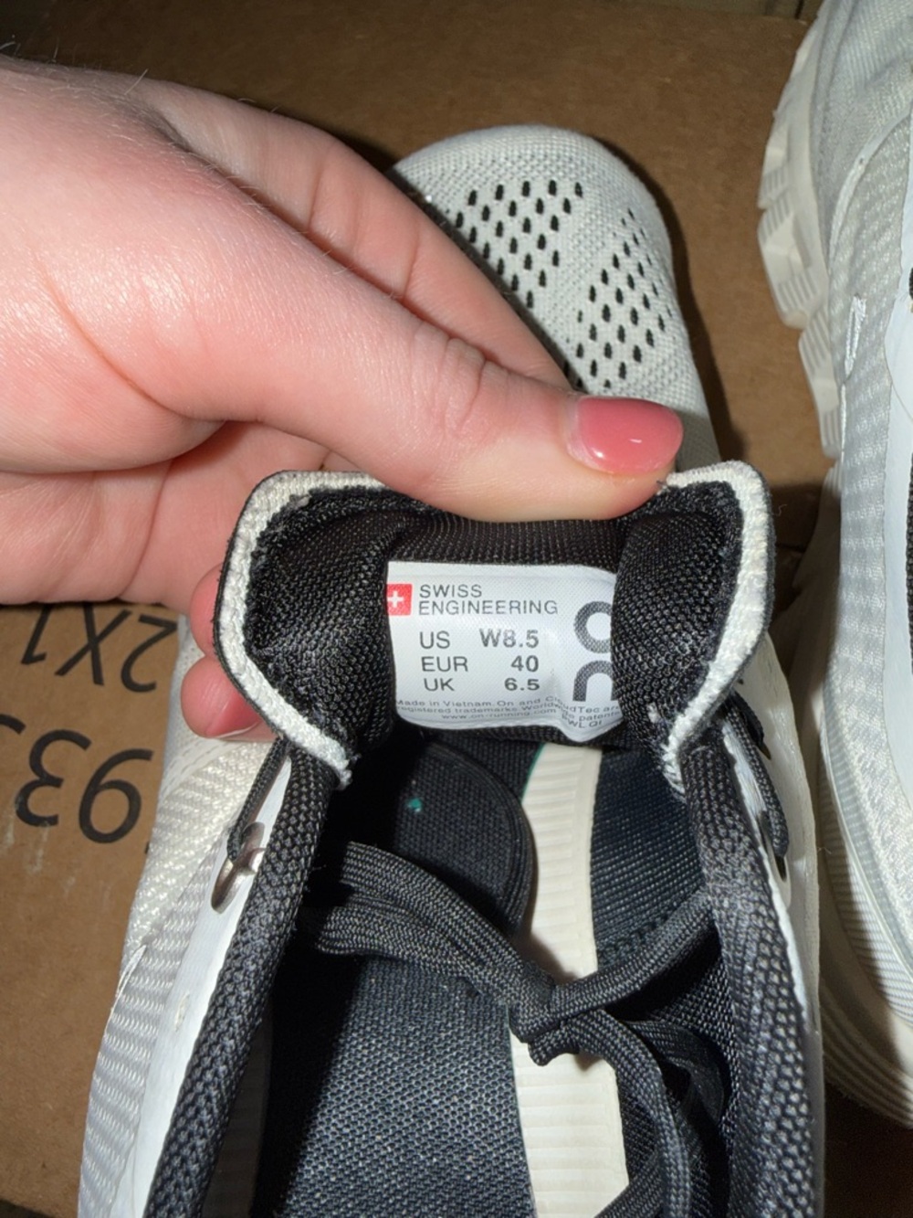 On Cloud X Running Tennis Shoes. Women’s White and Black Athletic Shoes - Picture 6 of 7